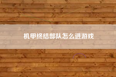 机甲终结部队怎么进游戏