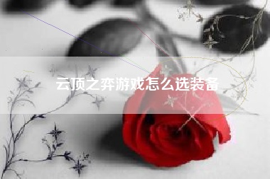 云顶之弈游戏怎么选装备