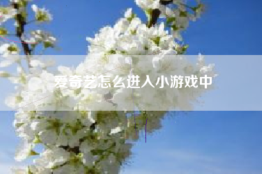 爱奇艺怎么进入小游戏中