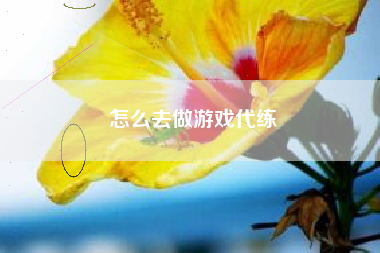 怎么去做游戏代练