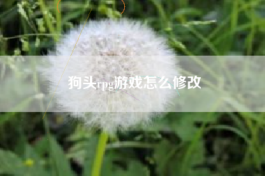 狗头rpg游戏怎么修改