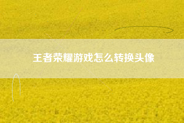 王者荣耀游戏怎么转换头像