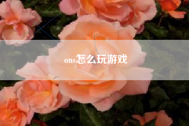 ons怎么玩游戏