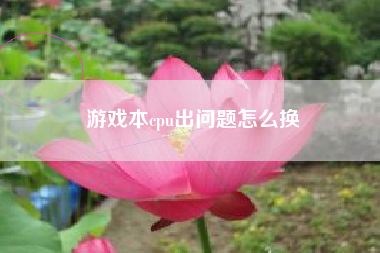 游戏本cpu出问题怎么换