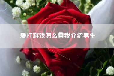 爱打游戏怎么自我介绍男生