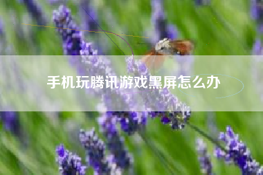 手机玩腾讯游戏黑屏怎么办