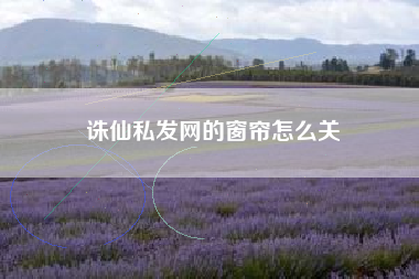 诛仙私发网的窗帘怎么关