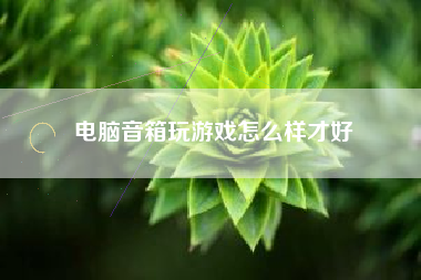电脑音箱玩游戏怎么样才好