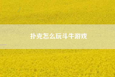 扑克怎么玩斗牛游戏