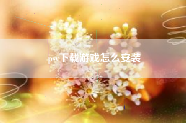 psv下载游戏怎么安装