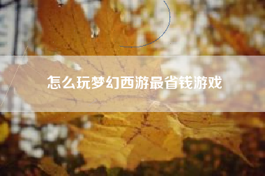 怎么玩梦幻西游最省钱游戏