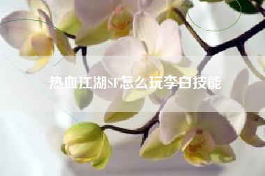 热血江湖SF怎么玩李白技能