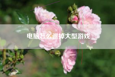 电脑怎么退掉大型游戏