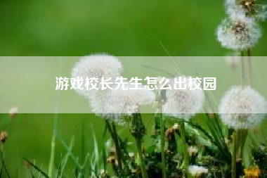 游戏校长先生怎么出校园