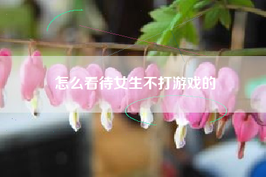 怎么看待女生不打游戏的