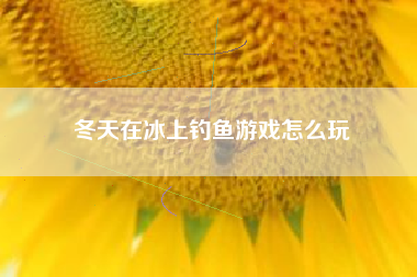冬天在冰上钓鱼游戏怎么玩