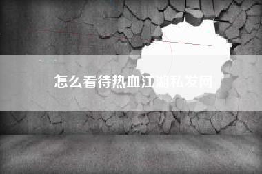 怎么看待热血江湖私发网