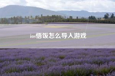 ios悟饭怎么导入游戏