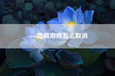 vivo隐藏游戏怎么取消
