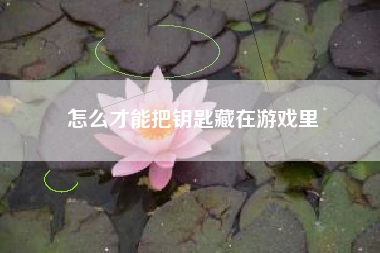 怎么才能把钥匙藏在游戏里