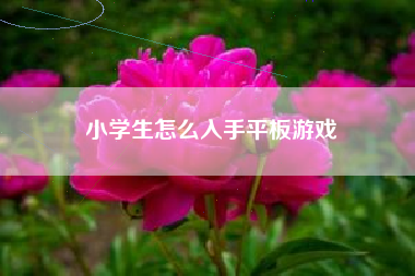 小学生怎么入手平板游戏