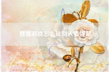 直播游戏怎么让别人看弹幕