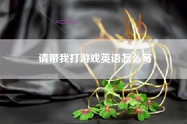 请带我打游戏英语怎么写