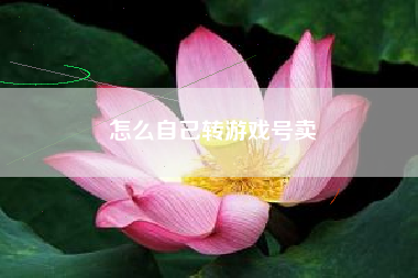 怎么自己转游戏号卖