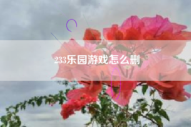 233乐园游戏怎么删