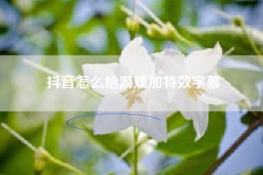 抖音怎么给游戏加特效字幕