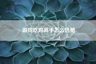 游戏吃鸡高手怎么选枪