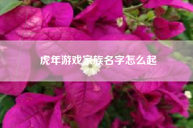 虎年游戏家族名字怎么起