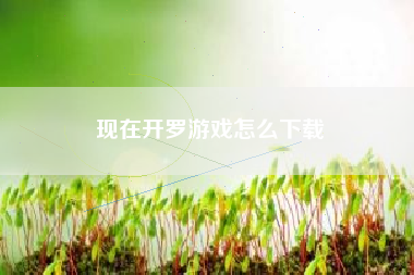 现在开罗游戏怎么下载