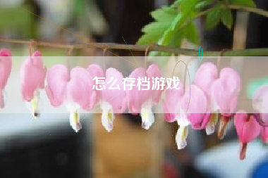 怎么存档游戏