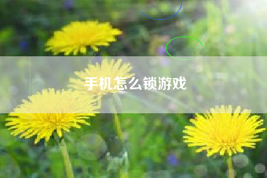 手机怎么锁游戏