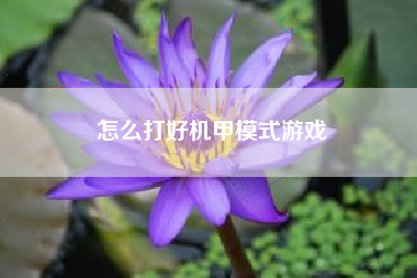 怎么打好机甲模式游戏