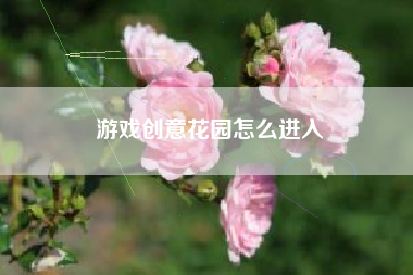 游戏创意花园怎么进入