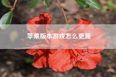 苹果版本游戏怎么更新