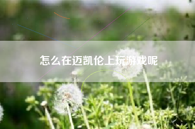 怎么在迈凯伦上玩游戏呢