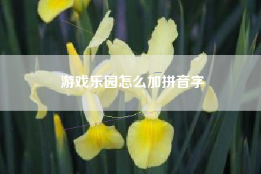 游戏乐园怎么加拼音字