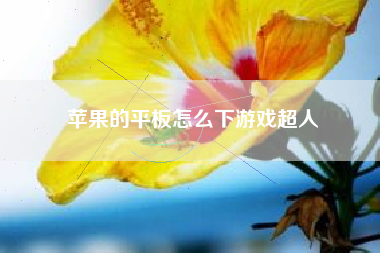 苹果的平板怎么下游戏超人