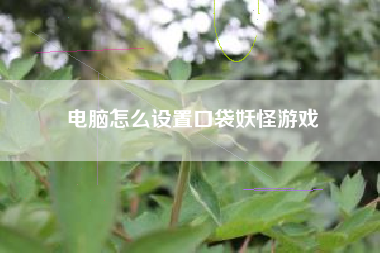 电脑怎么设置口袋妖怪游戏