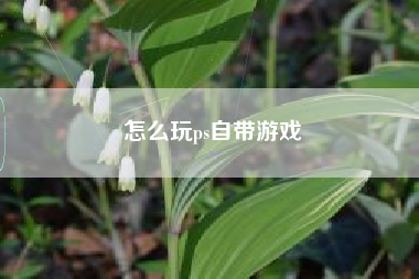 怎么玩ps自带游戏