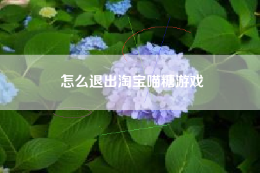 怎么退出淘宝喵糖游戏