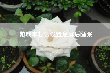 游戏本怎么设置息屏后睡眠