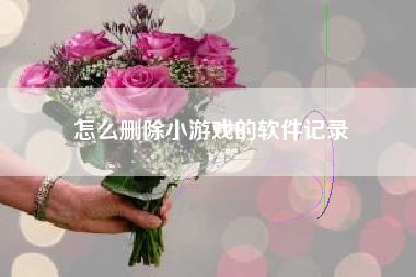 怎么删除小游戏的软件记录