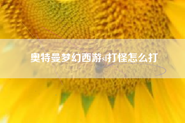 奥特曼梦幻西游sf打怪怎么打