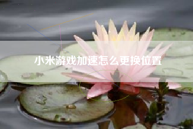 小米游戏加速怎么更换位置