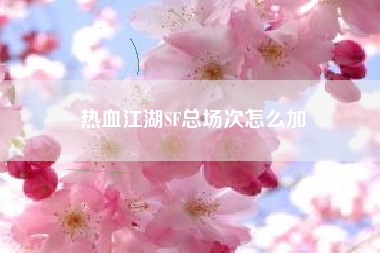 热血江湖SF总场次怎么加