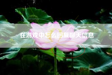 在游戏中怎么回复聊天信息